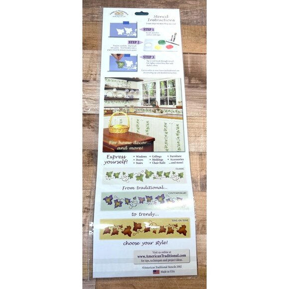 Carolyn's Tulip Border Stencil By American Traditional For Crafts & Home Decor B - Picture 2 of 2